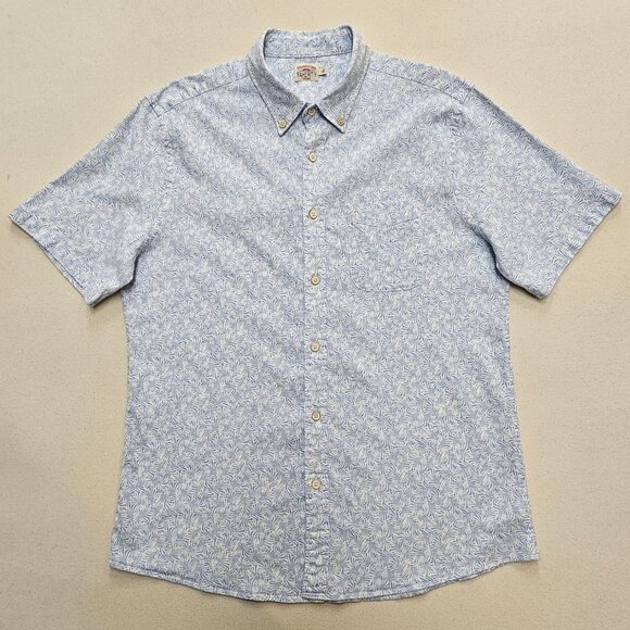 Faherty Short Sleeve Floral Print Button Down L - Picture 2 of 6
